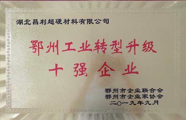 熱烈祝賀湖北昌利公司榮獲鄂州工業(yè)轉型升級10強企業(yè)、董事長龍其準榮獲“鄂州工業(yè)優(yōu)秀民營企業(yè)家”稱號
